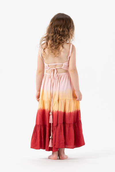 Kids Avisa Dress in Sunrise Ombre