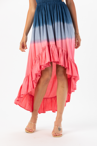 Naia Midi Dress in Navy Pink Ombre for Women & Teens
