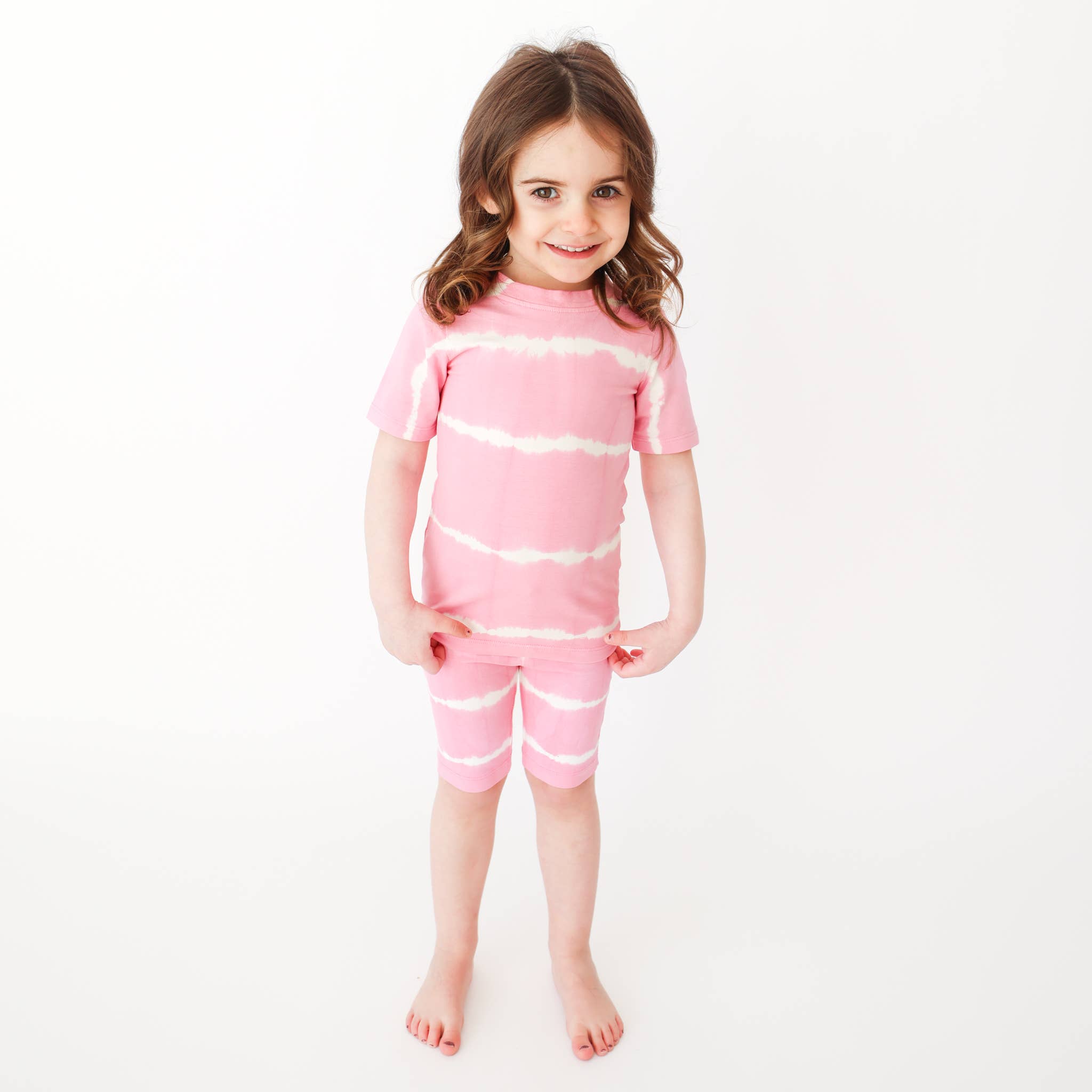 Organic Cotton Pajama Shortie Set - Wild Orchid for Toddlers & Little Girls