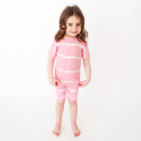 Organic Cotton Pajama Shortie Set - Wild Orchid for Toddlers & Little Girls