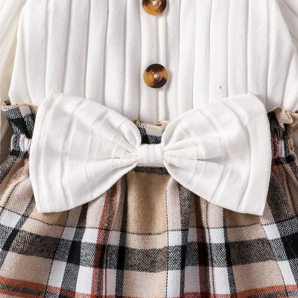 The Penelope Plaid Dress + Bow Outfit for Baby Girls