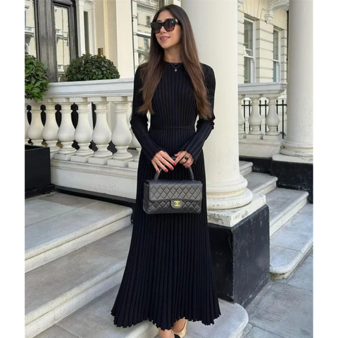 Easy Breezy Ribbed Knit Sweater Maxi Dress for Women & Teens