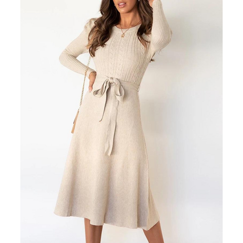 The Amy Long Sleeve Midi Sweater Dress for Women