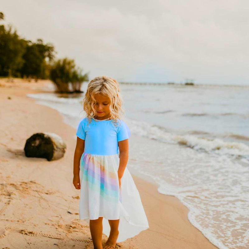 Dream Pastel Blue Rainbow Hi Lo Spring Summer Dress Jadey's Closet Dream Pastel Blue Rainbow Hi Lo Spring Summer Dress Jadey's Closet