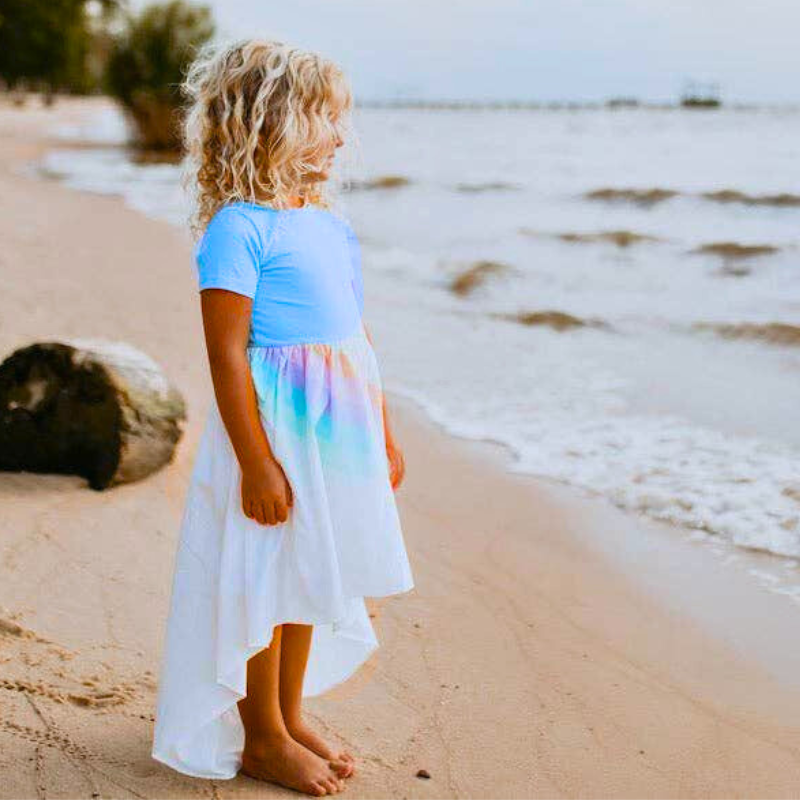 Dream Pastel Blue Rainbow Hi Lo Spring Summer Dress Jadey's Closet Dream Pastel Blue Rainbow Hi Lo Spring Summer Dress Jadey's Closet