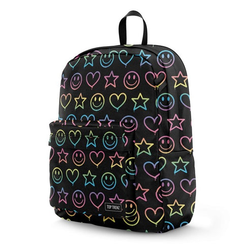 Girls Drip Canvas Black Backpack