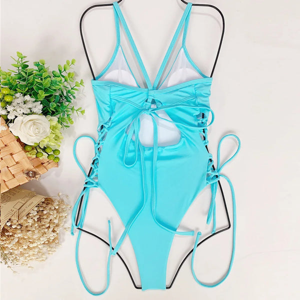 Lace 'Em Up One-Piece For Women