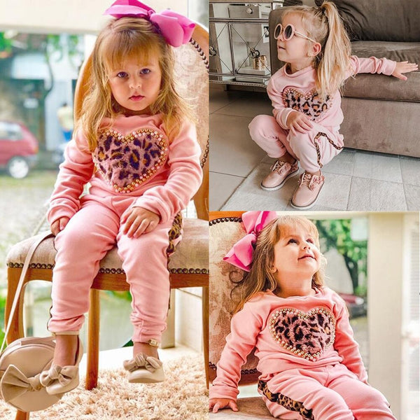 All My Heart Pink Leopard Lounge Set