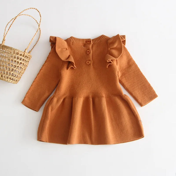 The Arden Ruffle Sweater Dress for Little Girls