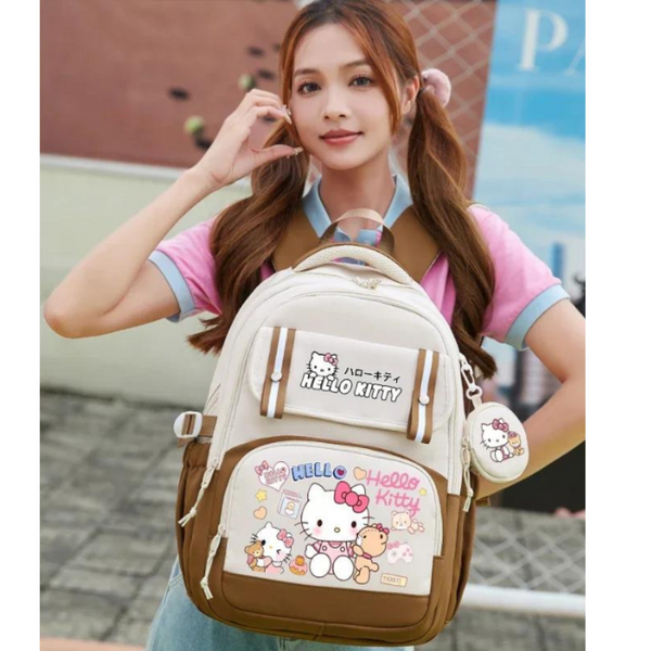 Hello Kitty Two-Tone Large Capacity Backpack