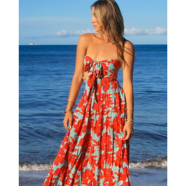 Moana Maxi Dress in Seychelles Sky