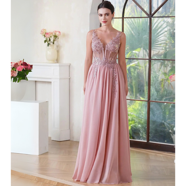 The Porscia Illusion Special Occasion Gown for Women & Teens