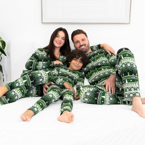 Minecraft Creeper Holiday Luxuriously Soft Bamboo PJ Set for Men, Women, Kids & Babies