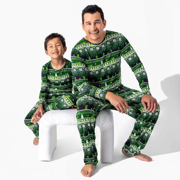 Minecraft Creeper Holiday Luxuriously Soft Bamboo PJ Set for Men, Women, Kids & Babies
