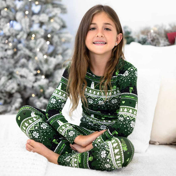 Minecraft Creeper Holiday Luxuriously Soft Bamboo PJ Set for Men, Women, Kids & Babies