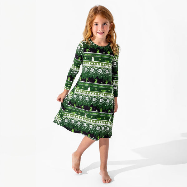 Minecraft Creeper Holiday Luxuriously Soft Bamboo PJ Set for Men, Women, Kids & Babies