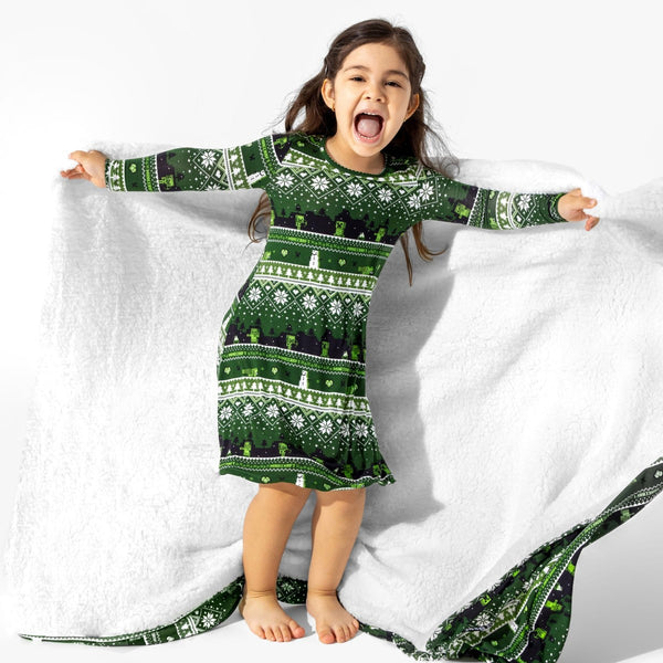 Minecraft Creeper Holiday Luxuriously Soft Bamboo PJ Set for Men, Women, Kids & Babies