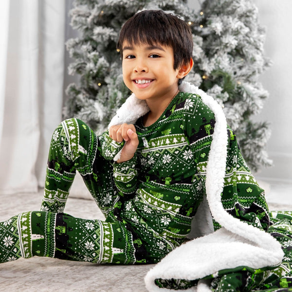 Minecraft Creeper Holiday Luxuriously Soft Bamboo PJ Set for Men, Women, Kids & Babies