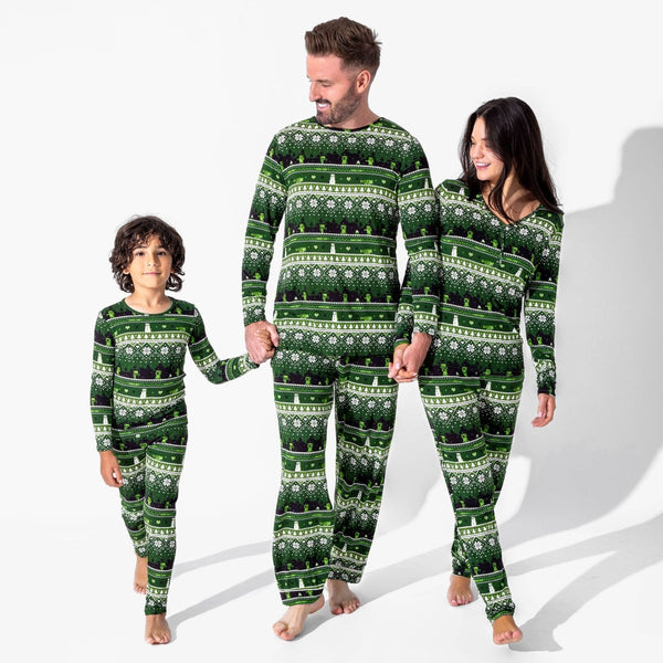 Minecraft Creeper Holiday Luxuriously Soft Bamboo PJ Set for Men, Women, Kids & Babies
