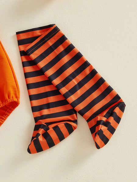 The Cat, The Gourd, & The Bat Romper Costume Sets for Baby & Toddler Girls