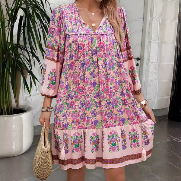 Annie Floral Boho Shift Dress for Women & Teens