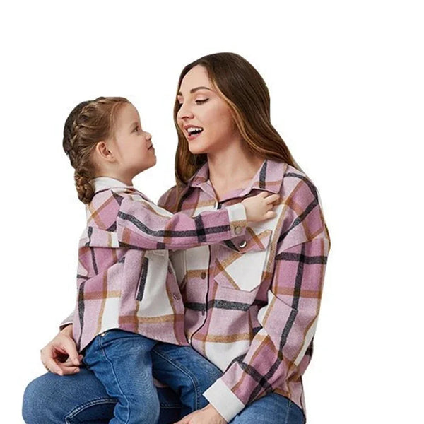 Mommy & Me Classic Plaid Button-Down Shackets for Women & Girls