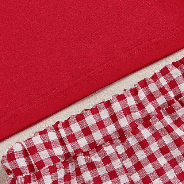 American Gingham Flutter Sleeve Top & Short Set for Baby, Toddler & Little Girls
