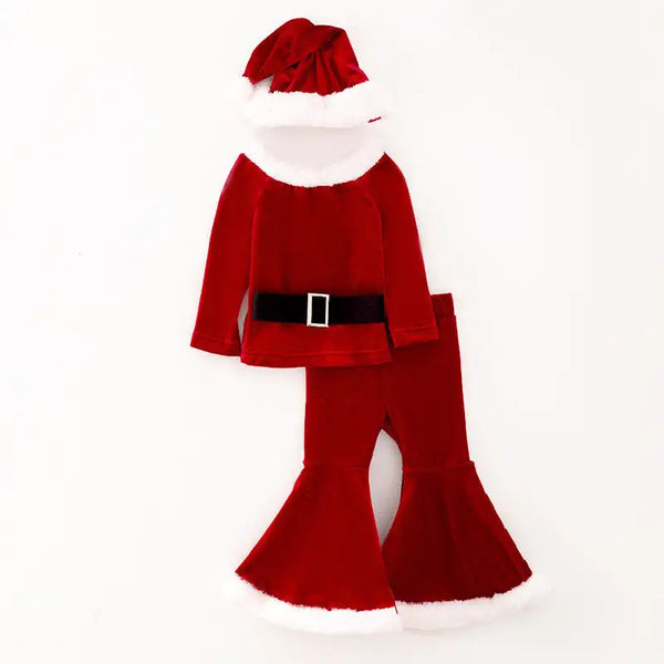 Ellie Elf Velvet Christmas Costume/Outfit for Girls