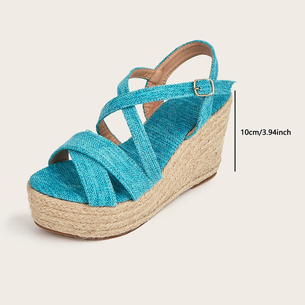 Criss-Cross Strappy Platform Wedge for Women & Teens