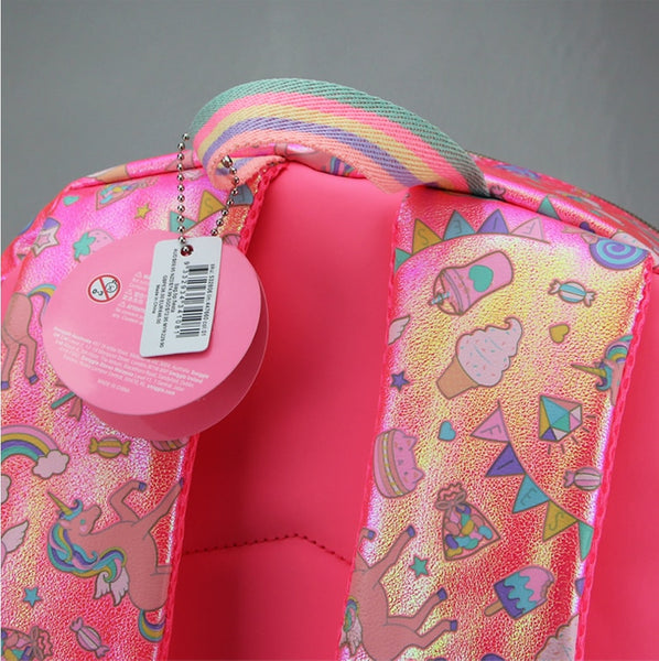Girls Smiggle Bright Pink and Gold Precious Things Backpack