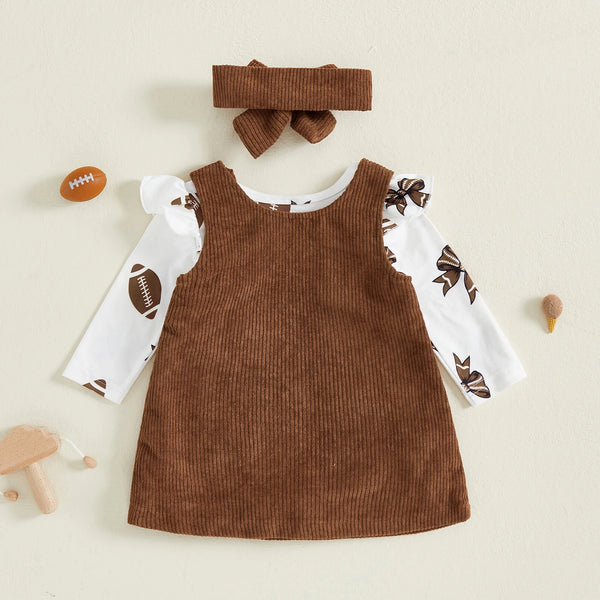 Game Day Football Cutie 3-Piece Outfit for Baby & Toddler Girls