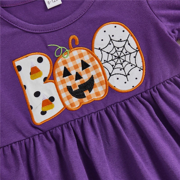 Boo Two Piece Top & Ruffled Leggings Set