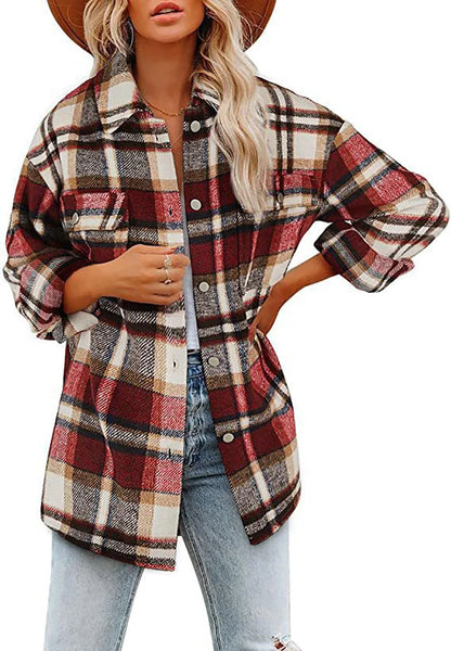 Zila Thick Plaid Shacket