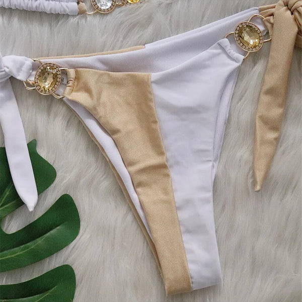 Jewel Girl Halter Side Tie Bikini for Women-More Colors!