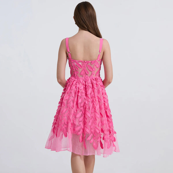 Lacy Vineyard Spaghetti Strap Sweetheart Special Occasion Dress