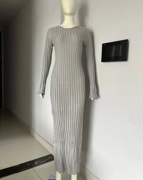 Easy Breezy Ribbed Knit Sweater Maxi Dress for Women & Teens