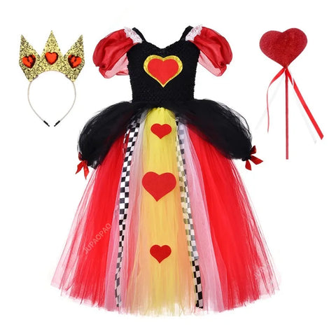 Queen of Hearts Ballgown Costume Set for Babies & Girls