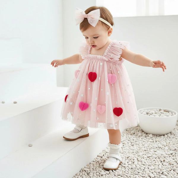Isabella Sparkly Hearts Tutu Dress for Baby Girls