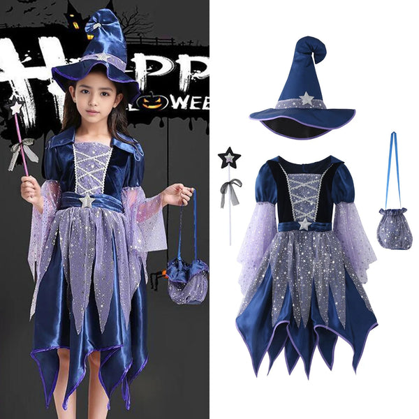 The Good Witch Sparkly Witch Costume 4-Piece Set for Girls