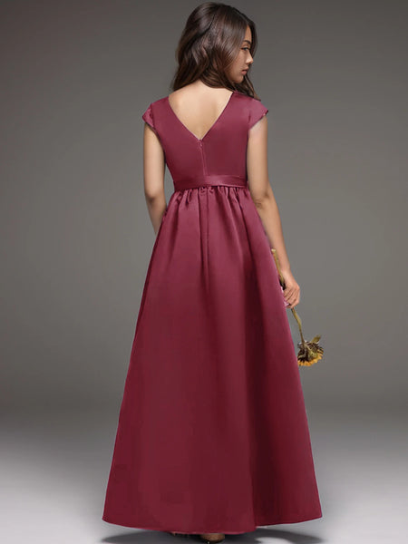 River Sleek Satin Formal Dress with Pockets for Girls & Tweens