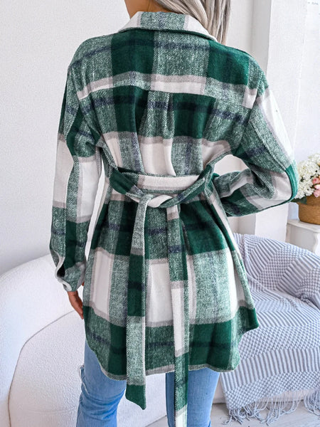 Julissa Plaid Wrap-Shacket