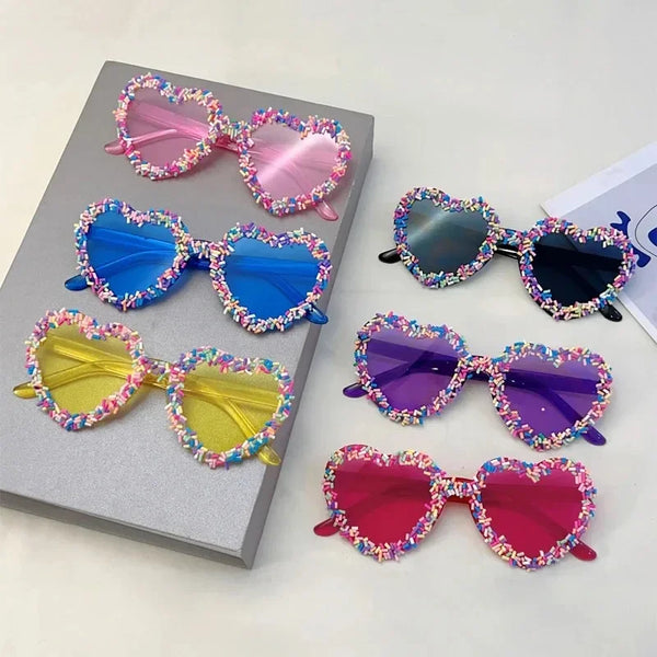 Candy Sprinkles Super Sweet Heart Sunglasses for Girls