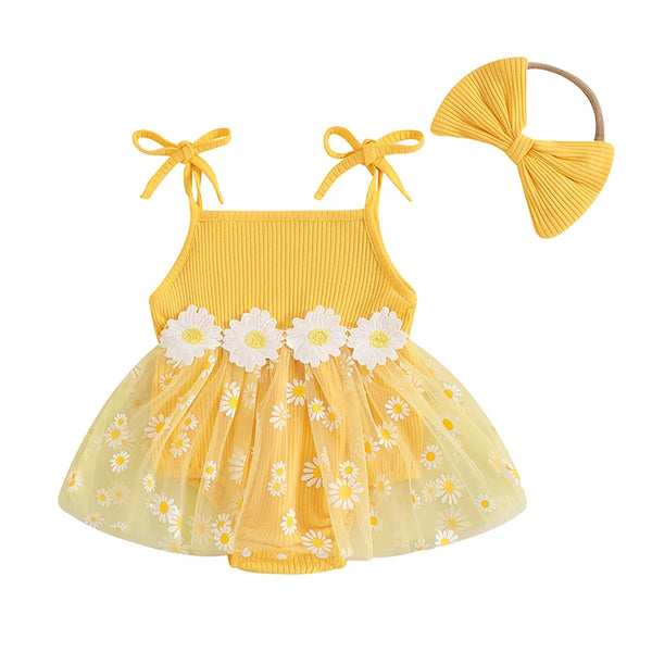 Summer Daisies Romper Dress Outfit