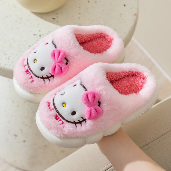 Extra Cozy Girls' Hello Kitty Fluffy Slippers