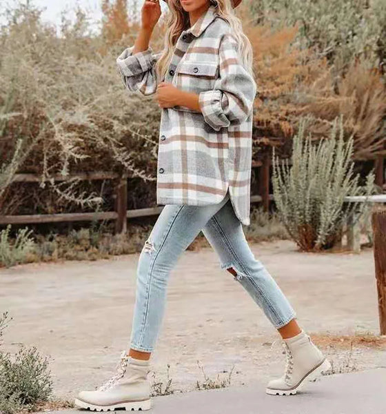 Zaylie Thick Plaid Shacket