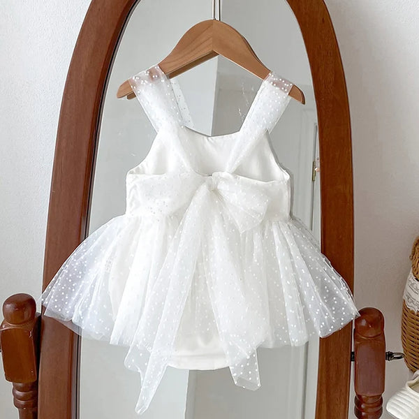 Empress Swiss Dots Special Occasion Romper Dress