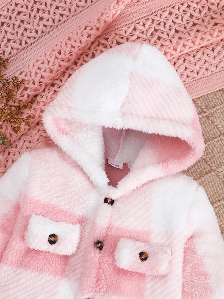 Iris Cozy Hooded Plaid Romper Jumpsuit for Baby Girl