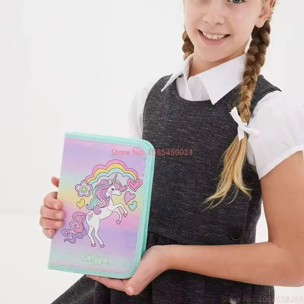 Smiggle® Pastel Unicorn Sparkly Extra Large Capacity Backpack & Accessories