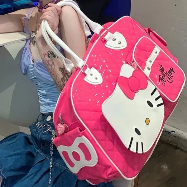 Sanrio Hello Kitty Large Capacity Patent Crossbody Bag