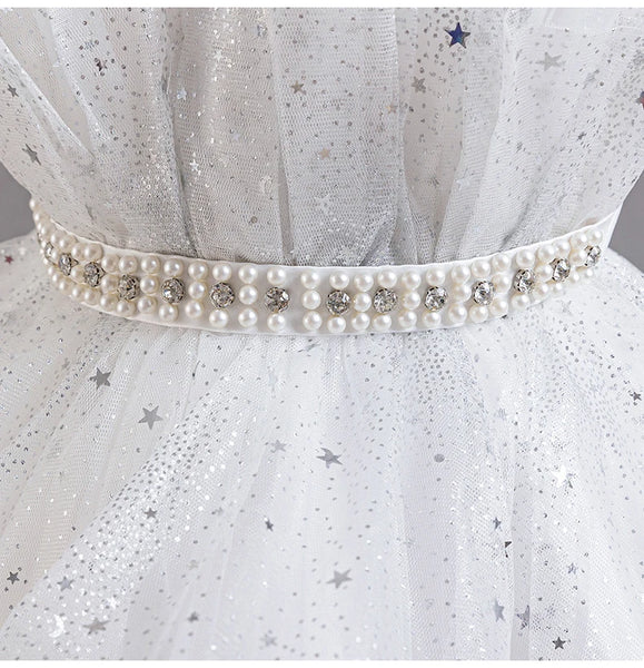 Hermione High Low Sparkle Special Occasion Dress for Girls